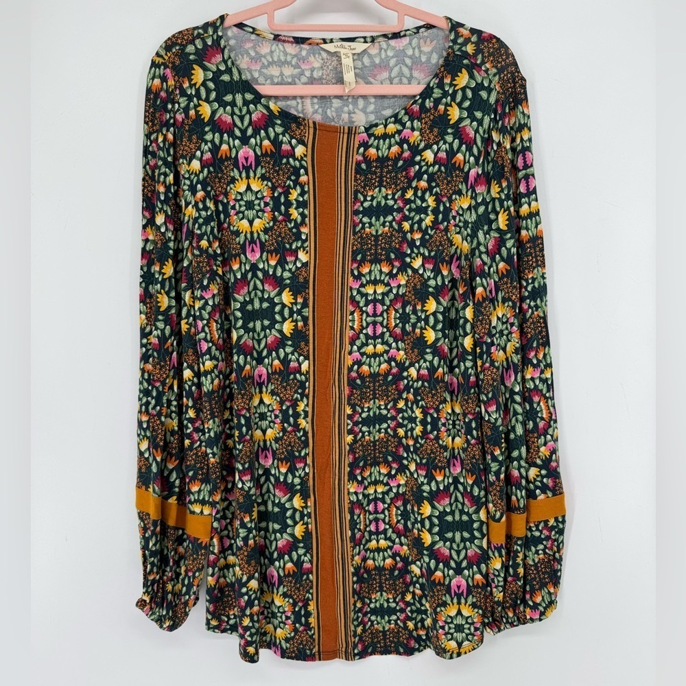 Matilda Jane Women's Moments With You at the Pumpkin Patch Fall Top Size Medium